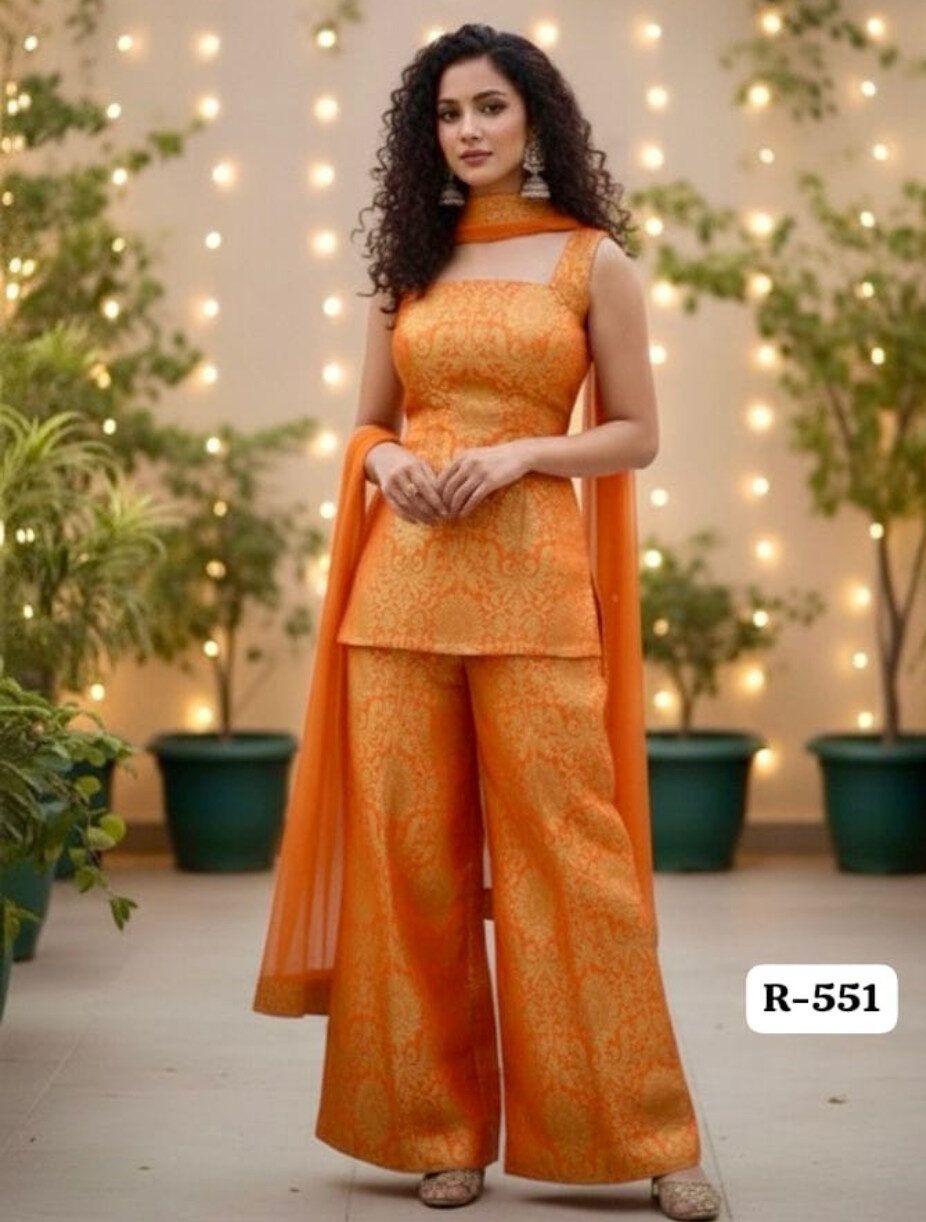 Party Wear Brocade Suit Set