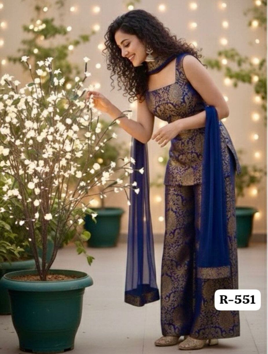 Party Wear Brocade Suit Set