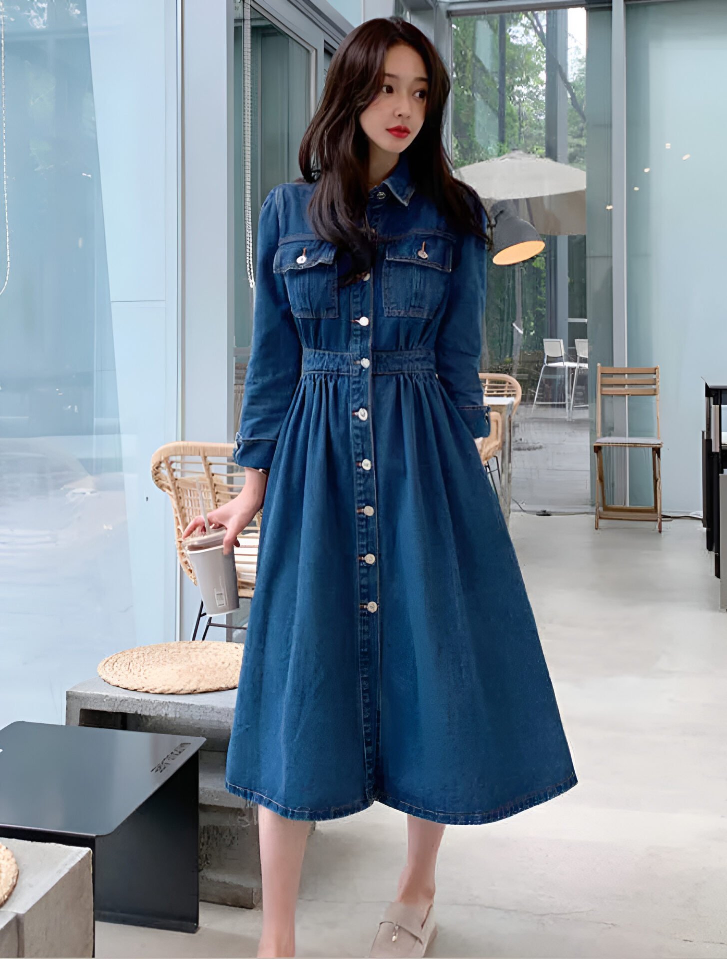 Korean Denim Dress