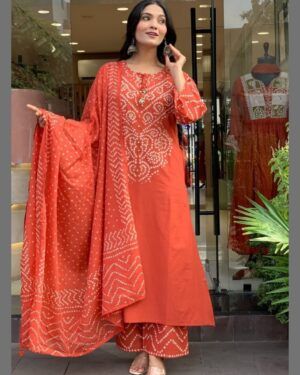 Designer Bandhani 3Pc Set