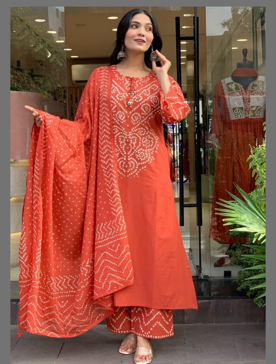 Designer Bandhani 3Pc Set