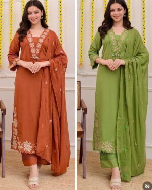 Cotton Embroidered Suit Set