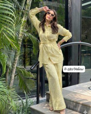 Stylish Schiffli Co-Ord Set