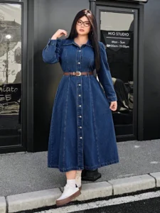 Plus Size Denim Sundress