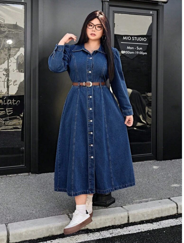 Plus Size Denim Sundress