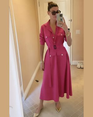 Classic Collared Midi Dress