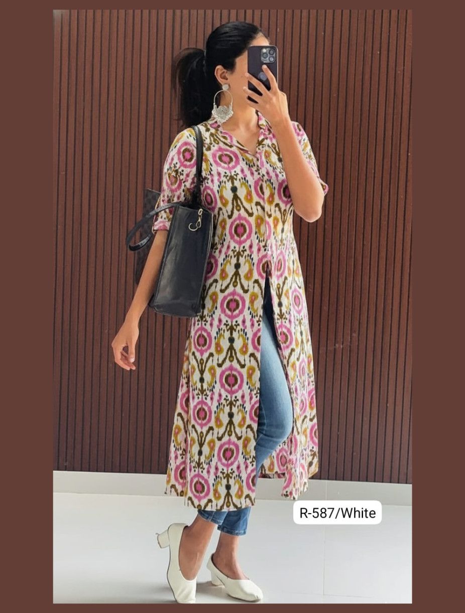 Trendy Ikkat Print Kurti