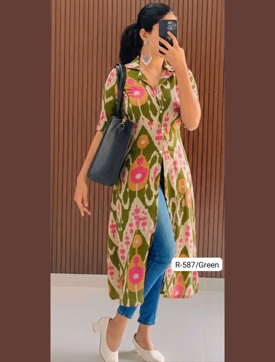 Trendy Ikkat Print Kurti