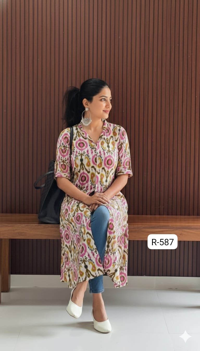 Trendy Ikkat Print Kurti