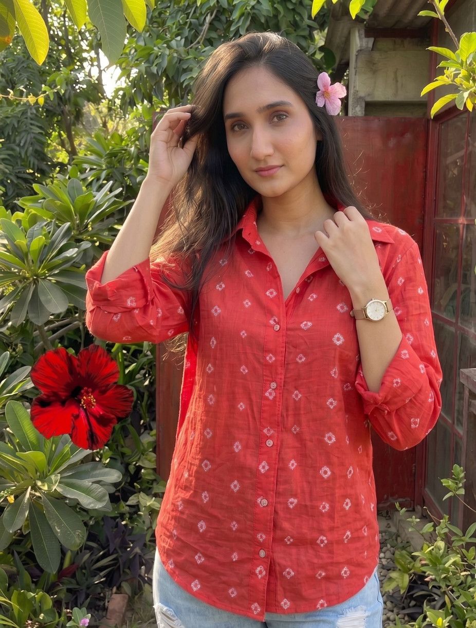 Handmade Cotton Bandhani Top
