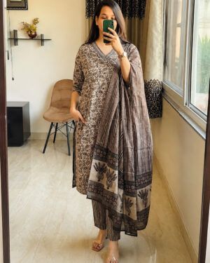 Printed Cotton Kurti Suit