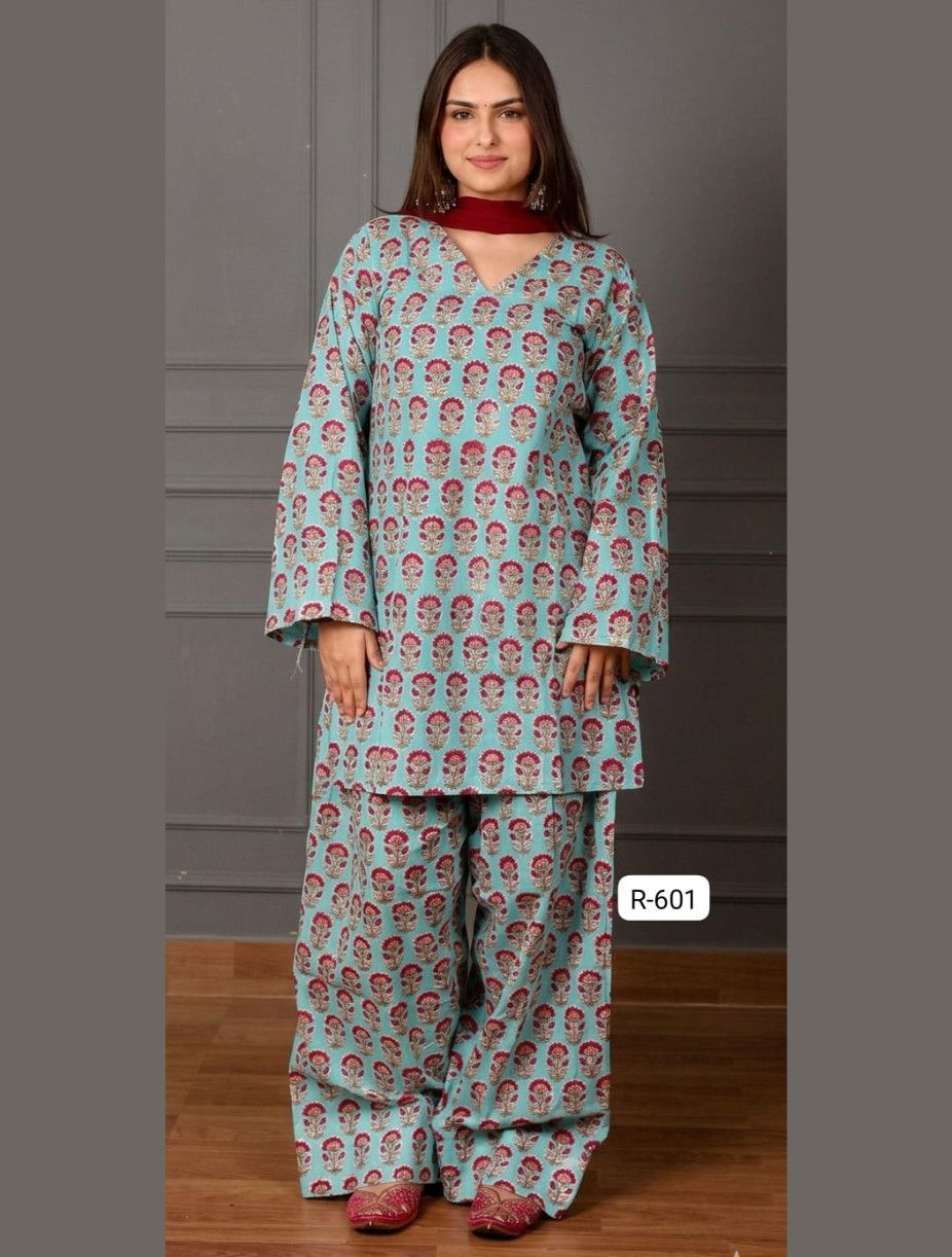 Floral Print Farshi Co-ord Set