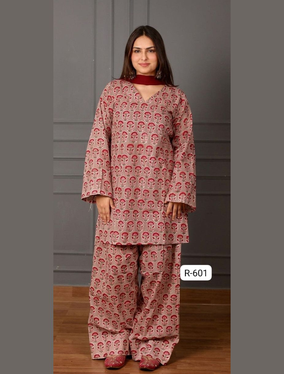 Floral Print Farshi Co-ord Set