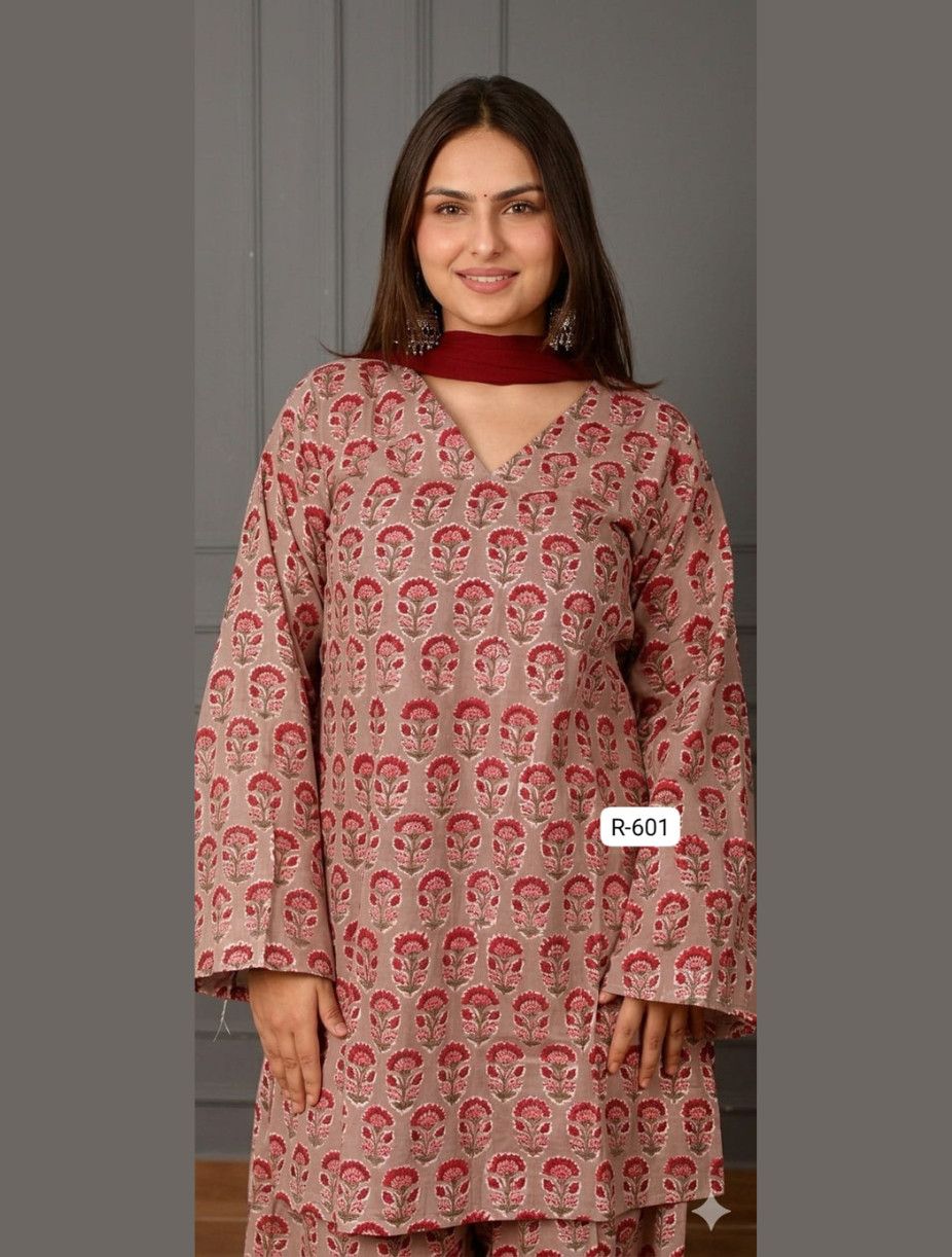 Floral Print Farshi Co-ord Set