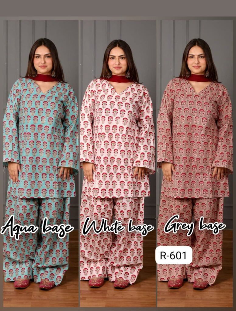 Floral Print Farshi Co-ord Set