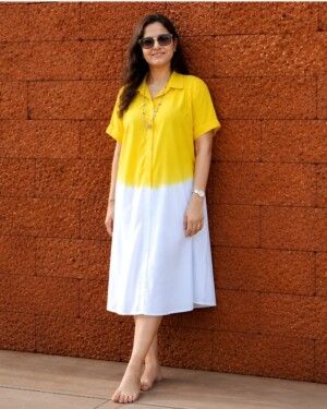 Summer Ombre Shirt Dress