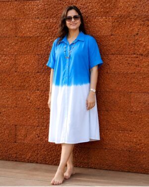 Summer Ombre Shirt Dress