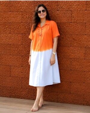 Summer Ombre Shirt Dress