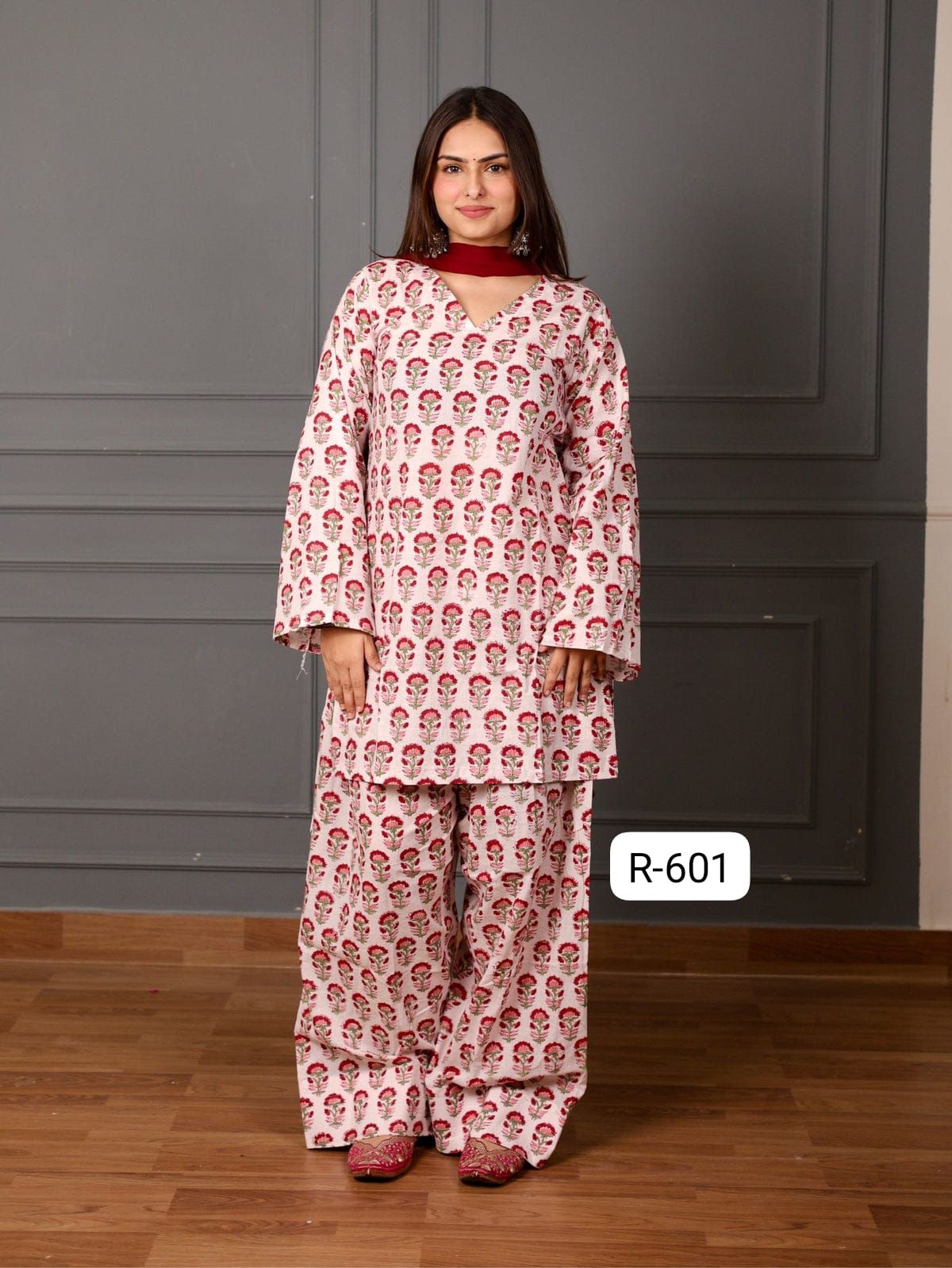 Floral Print Farshi Co-ord Set