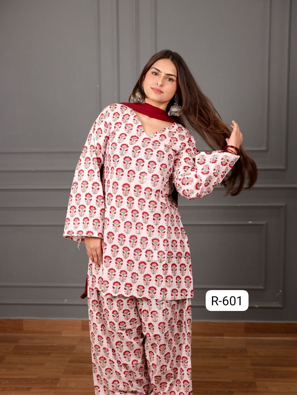 Floral Print Farshi Co-ord Set
