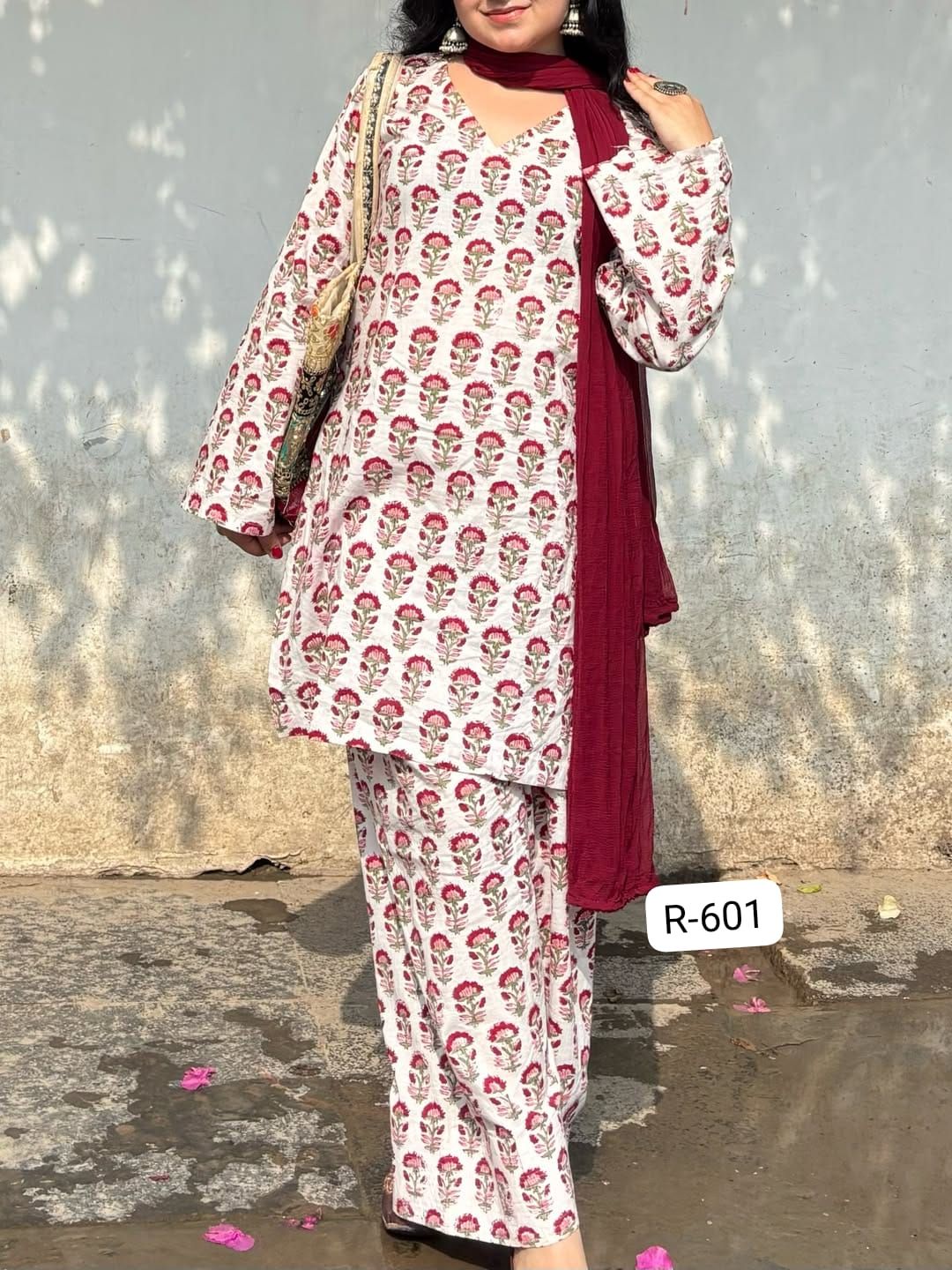 Floral Print Farshi Co-ord Set