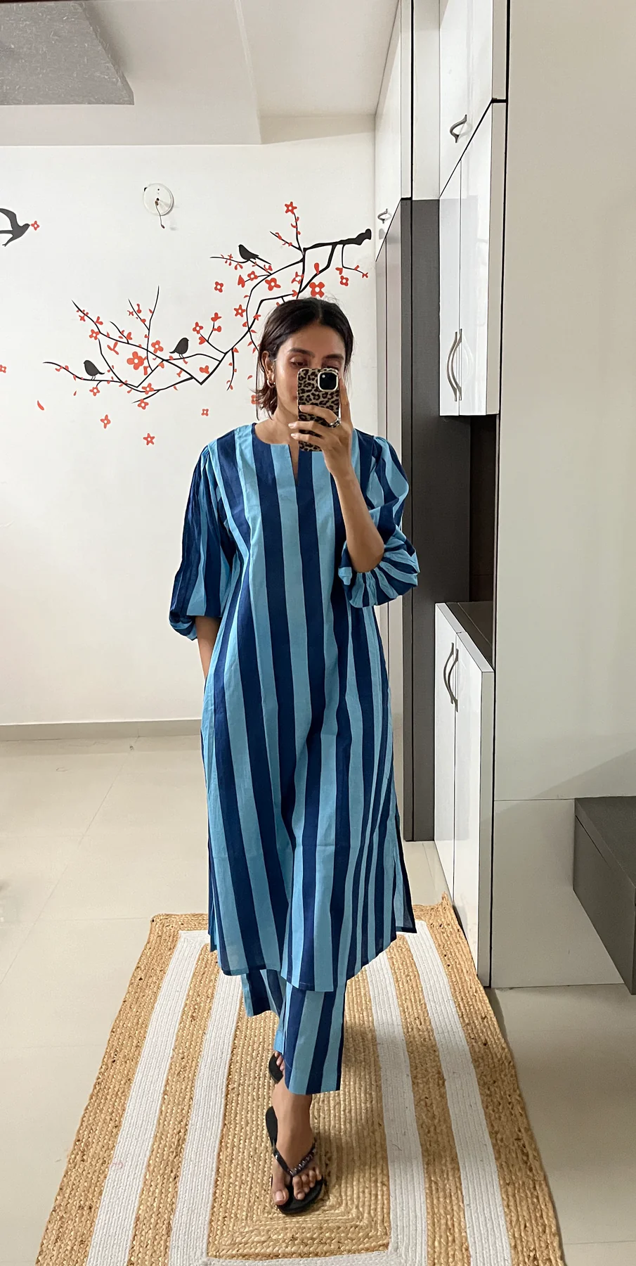 Trendy Striped Cotton Co-ord Set