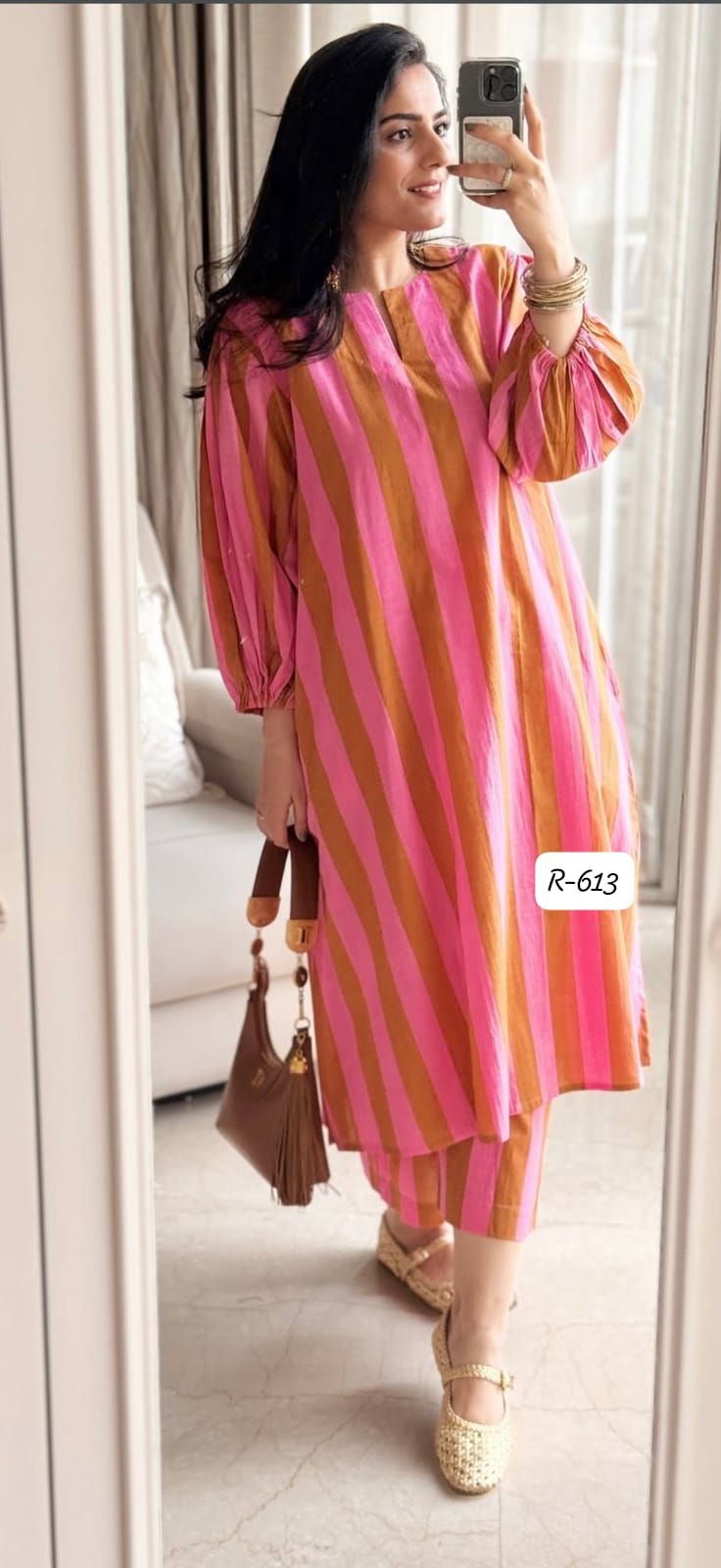 Trendy Striped Cotton Co-ord Set