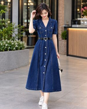 Korean Style Denim Dress