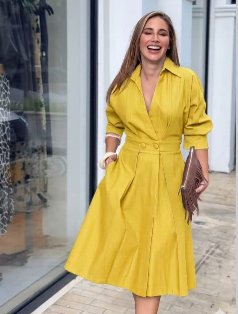 Pleated Midi Dress