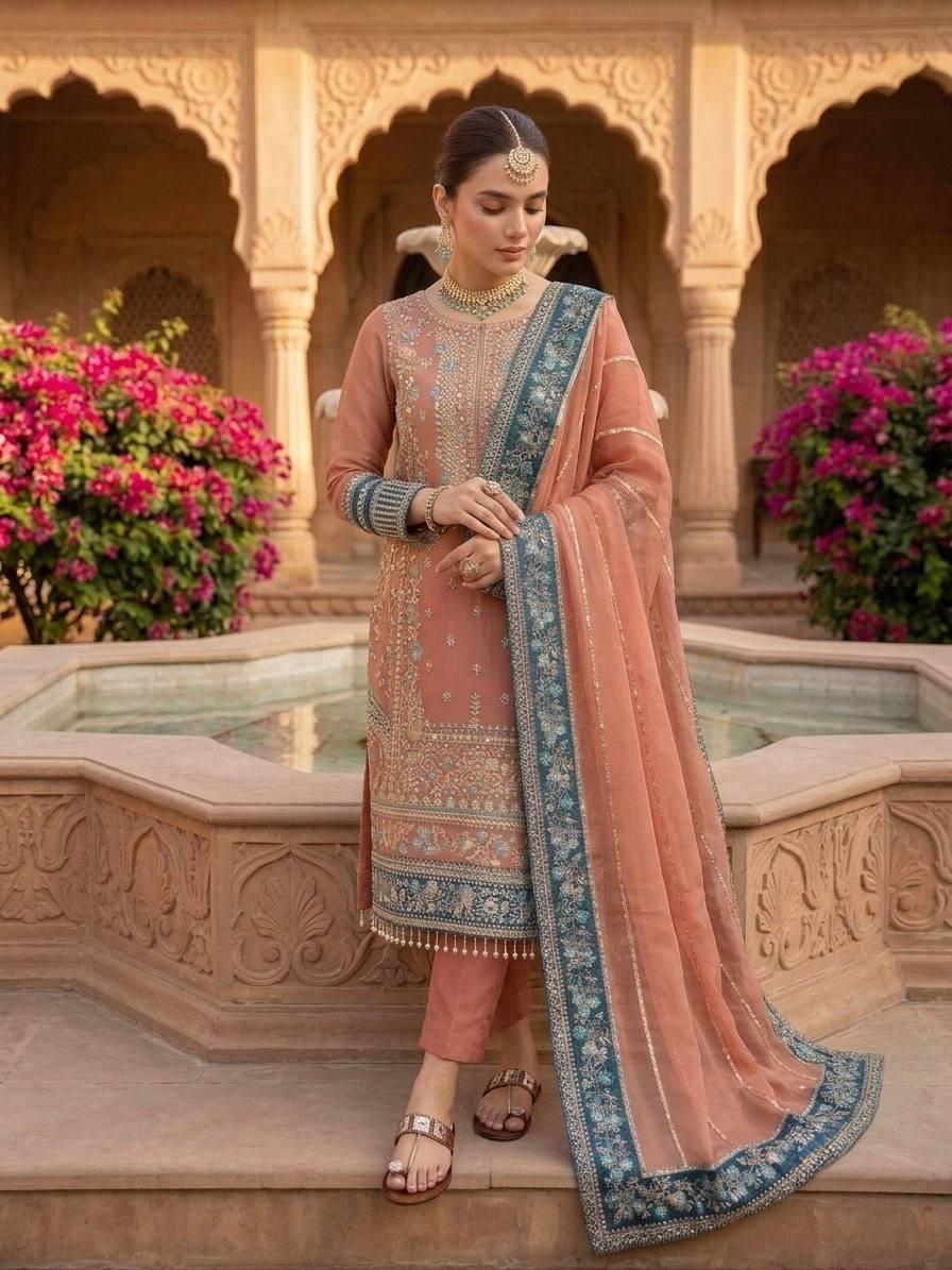 Embroidery Party Wear Suit