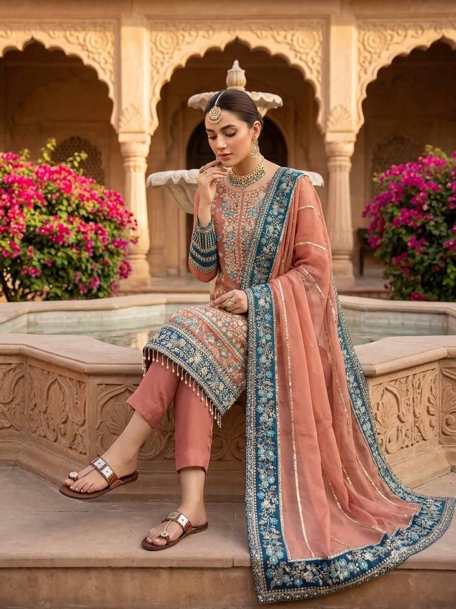 Embroidery Party Wear Suit