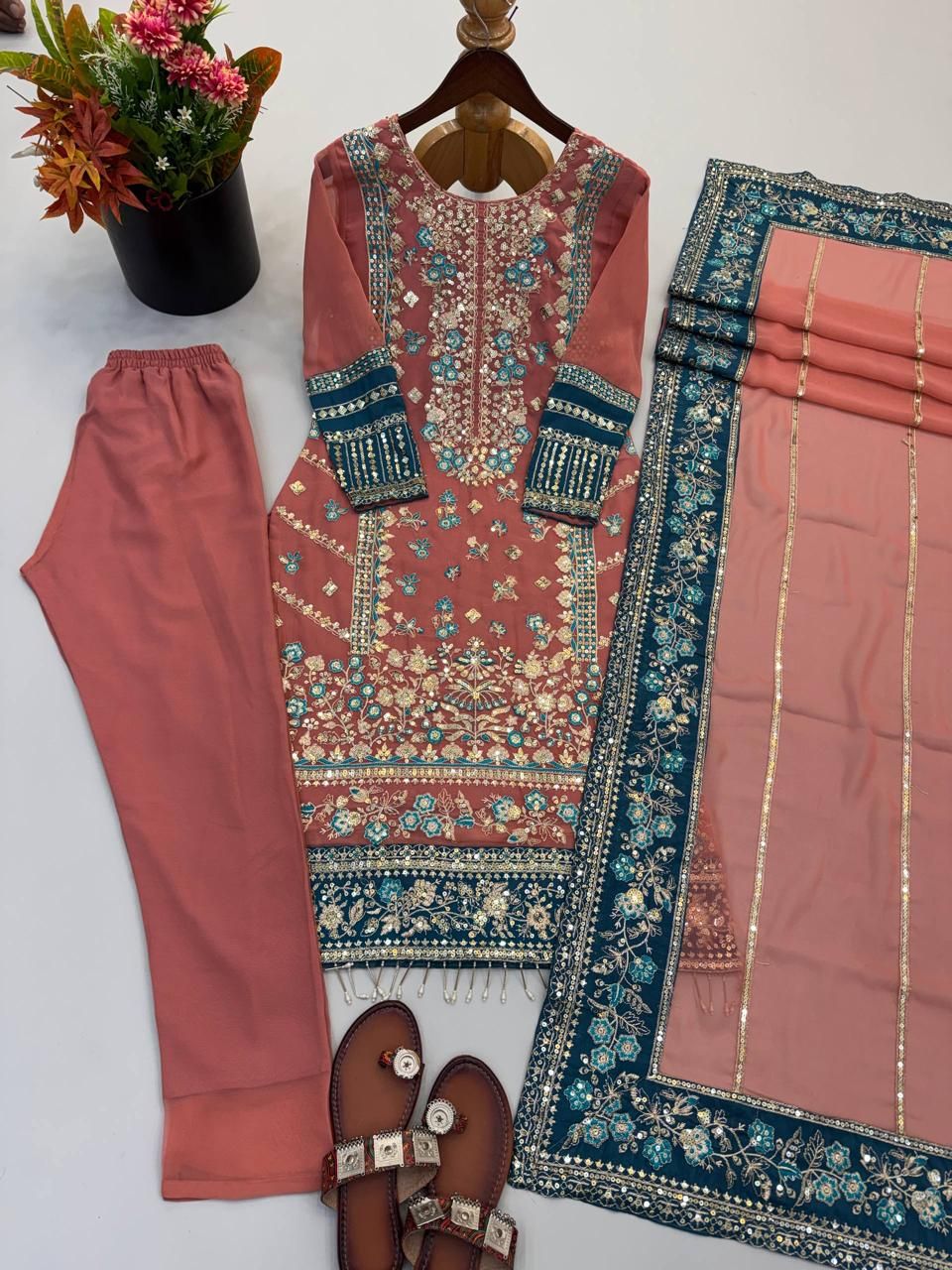 Embroidery Party Wear Suit