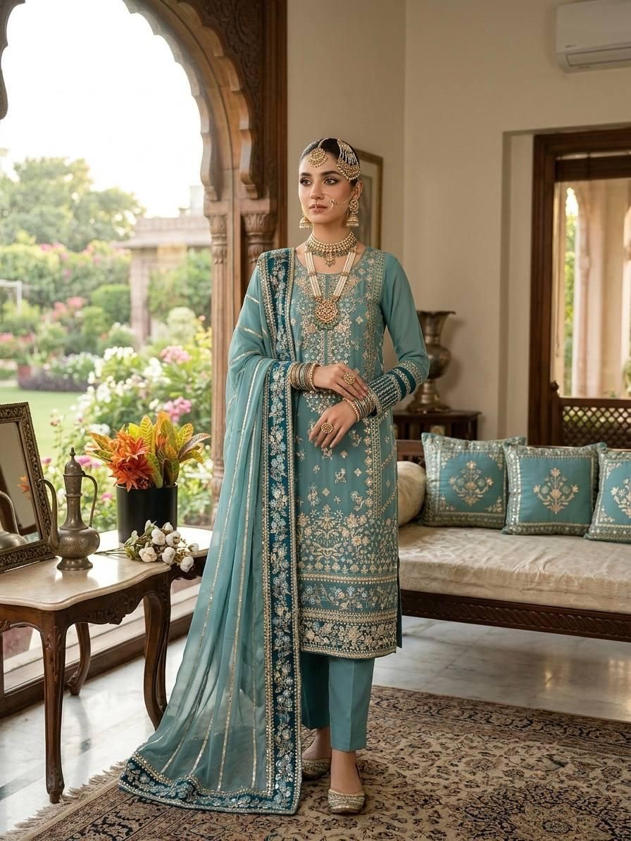 Embroidery Party Wear Suit
