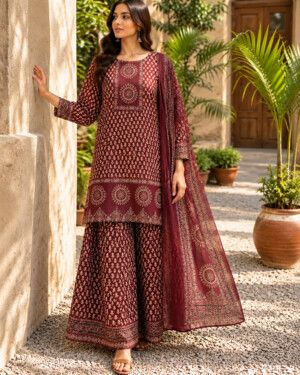 Cotton Printed Gopi Dress Set