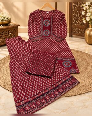 Cotton Printed Gopi Dress Set