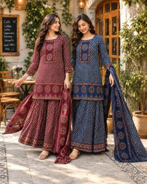 Cotton Printed Gopi Dress Set