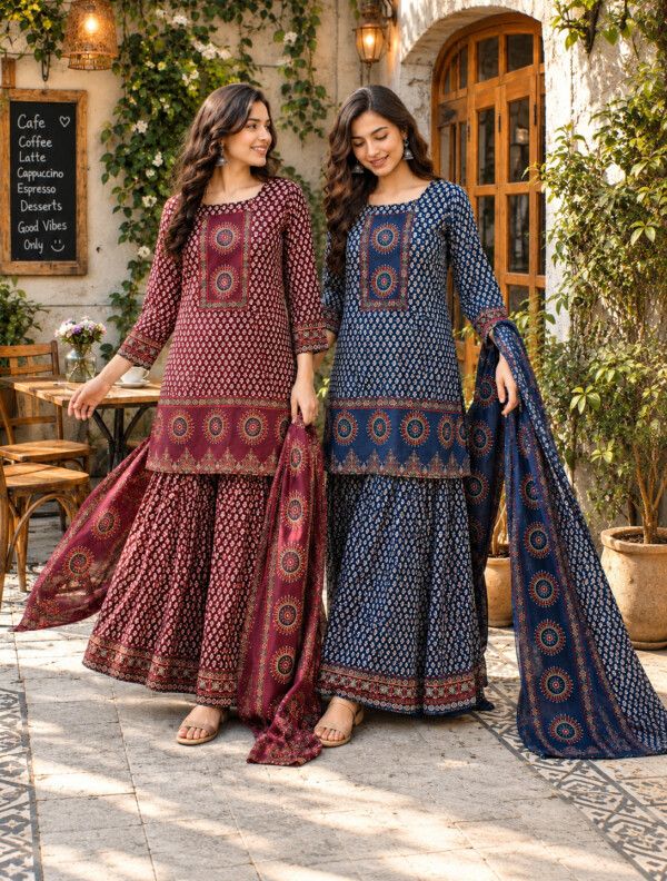 Cotton Printed Gopi Dress Set