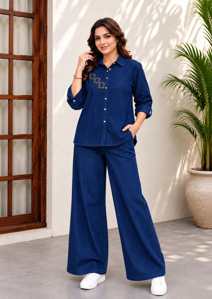 Designer Denim Co Ord Set