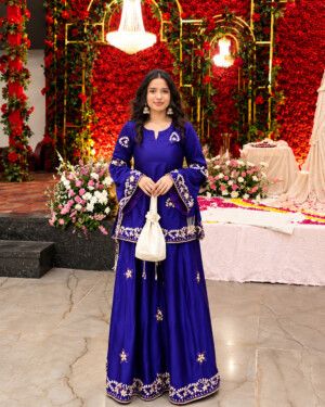 Embroidered Kurti Palazzo Suit