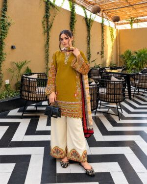 Festive Wear Kurti Palazzo Suit