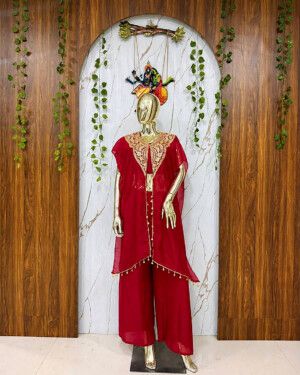 Georgette Indo Western Set