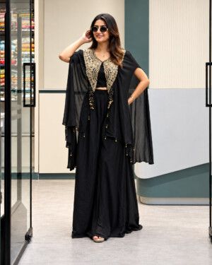 Georgette Indo Western Set