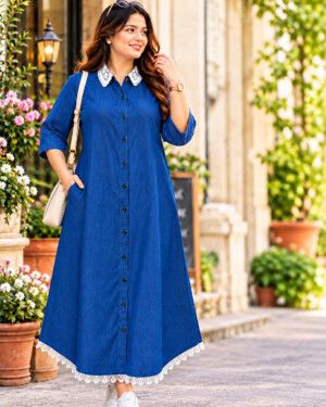 Plus Size Denim Dress