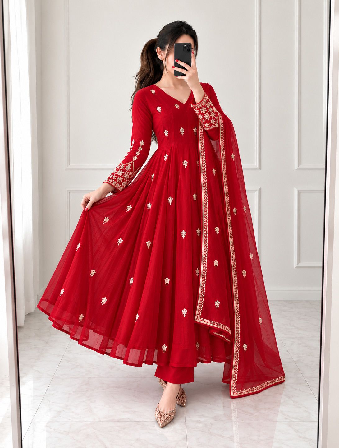 Ruby Designer Anarkali Suit