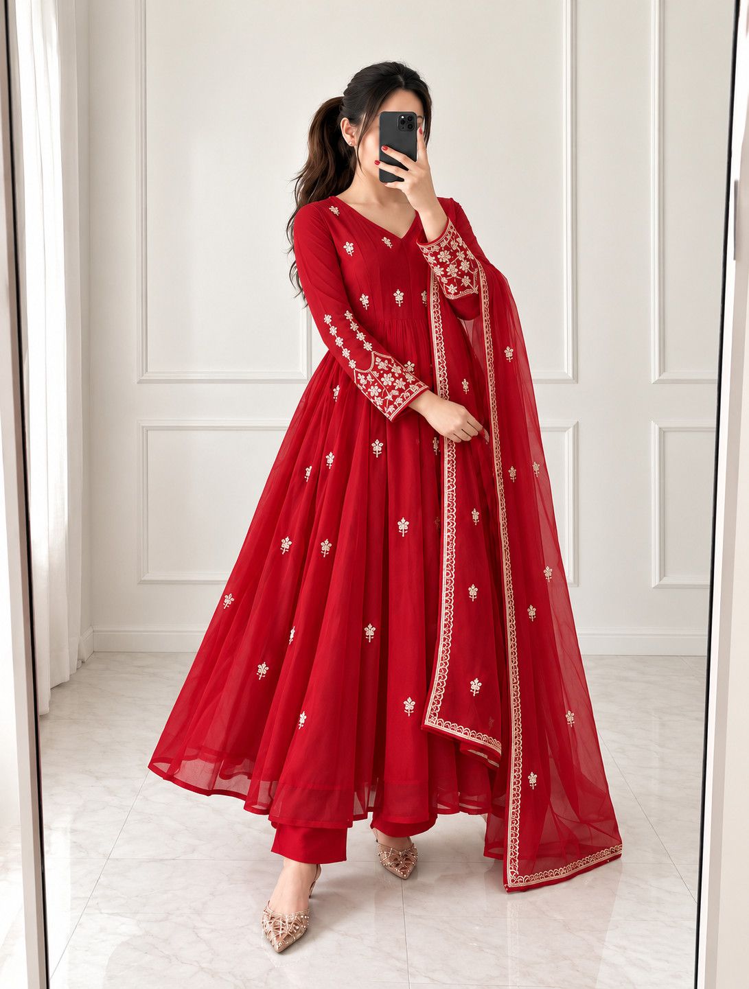 Ruby Designer Anarkali Suit