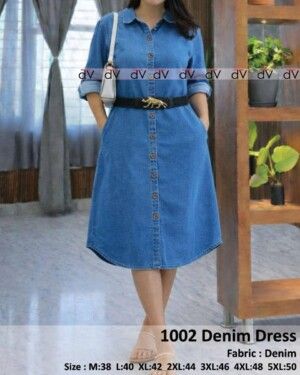 Trendy Denim Shirt Dress with Belt